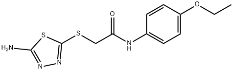 2-[(5-amino-1,3,4-thiadiazol-2-yl)sulfanyl]-N-(4-ethoxyphenyl)acetamide Struktur