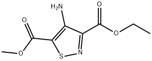 4-Amino-isothiazole-3,5-dicarboxylic acid 3-ethyl ester 5-methyl ester Struktur