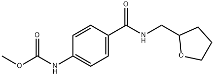 methyl (4-(((tetrahydrofuran-2-yl)methyl)carbamoyl)phenyl)carbamate Struktur