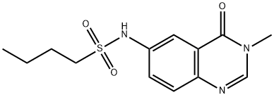 N-(3-methyl-4-oxo-3,4-dihydroquinazolin-6-yl)butane-1-sulfonamide Struktur