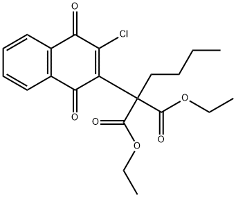 diethyl 2-butyl-2-(3-chloro-1,4-dioxo-1,4-dihydronaphthalen-2-yl)malonate Struktur