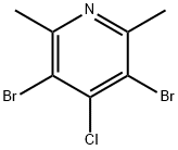 3,5-Dibromo-4-chloro-2,6-dimethylpyridine Struktur