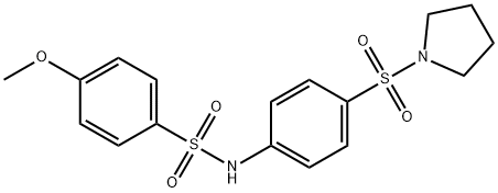 4-methoxy-N-[4-(pyrrolidin-1-ylsulfonyl)phenyl]benzenesulfonamide Struktur