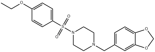 1-(1,3-benzodioxol-5-ylmethyl)-4-[(4-ethoxyphenyl)sulfonyl]piperazine Struktur