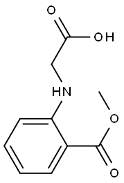 2-((2-(methoxycarbonyl)phenyl)amino)acetic acid Struktur