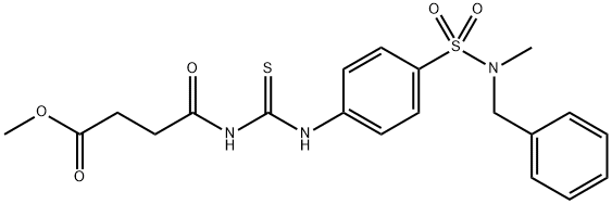 methyl 4-({[(4-{[benzyl(methyl)amino]sulfonyl}phenyl)amino]carbonothioyl}amino)-4-oxobutanoate Struktur