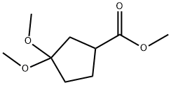 methyl 3,3-dimethoxycyclopentanecarboxylate Struktur