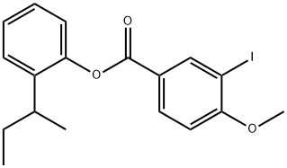 2-(butan-2-yl)phenyl 3-iodo-4-methoxybenzoate Struktur