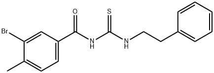 3-bromo-4-methyl-N-[(2-phenylethyl)carbamothioyl]benzamide Struktur