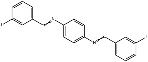 N,N'-BIS-(3-IODO-BENZYLIDENE)-BENZENE-1,4-DIAMINE Struktur