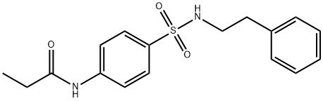 N-{4-[(2-phenylethyl)sulfamoyl]phenyl}propanamide Struktur