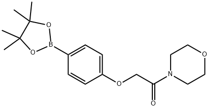 1-(4-morpholinyl)-2-[4-(4,4,5,5-tetramethyl-1,3,2-dioxaborolan-2-yl)phenoxy]ethanone Struktur