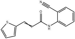 (2E)-N-(2-cyanophenyl)-3-(thiophen-2-yl)prop-2-enamide Struktur