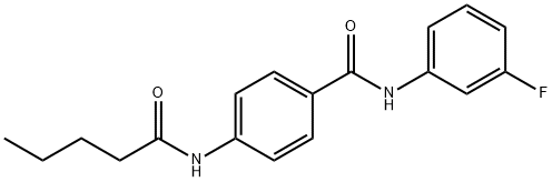 N-(3-fluorophenyl)-4-(pentanoylamino)benzamide Struktur