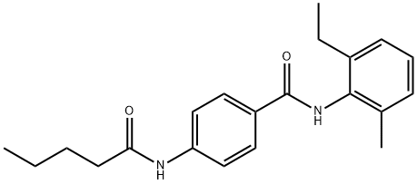 N-(2-ethyl-6-methylphenyl)-4-(pentanoylamino)benzamide Struktur