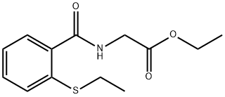 ethyl 2-(2-(ethylthio)benzamido)acetate Struktur