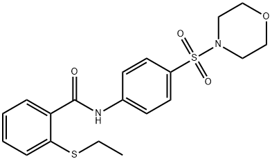 2-(ethylsulfanyl)-N-[4-(morpholin-4-ylsulfonyl)phenyl]benzamide Struktur