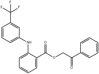 2-oxo-2-phenylethyl 2-((3-(trifluoromethyl)phenyl)amino)benzoate Struktur