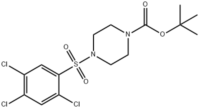 tert-butyl 4-((2,4,5-trichlorophenyl)sulfonyl)piperazine-1-carboxylate Struktur