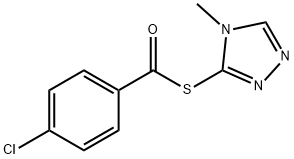 S-(4-methyl-4H-1,2,4-triazol-3-yl) 4-chlorobenzothioate Struktur