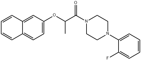 1-[4-(2-fluorophenyl)piperazin-1-yl]-2-(naphthalen-2-yloxy)propan-1-one Struktur