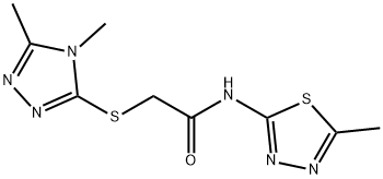 2-[(4,5-dimethyl-4H-1,2,4-triazol-3-yl)sulfanyl]-N-(5-methyl-1,3,4-thiadiazol-2-yl)acetamide Struktur