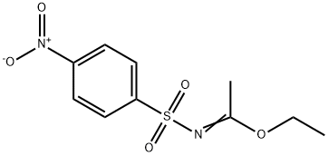 (E)-ethyl N-(4-nitrophenyl)sulfonylacetimidate Struktur