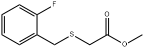 methyl 2-((2-fluorobenzyl)thio)acetate Struktur