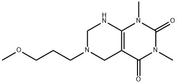 6-(3-methoxypropyl)-1,3-dimethyl-5,6,7,8-tetrahydropyrimido[4,5-d]pyrimidine-2,4(1H,3H)-dione Struktur