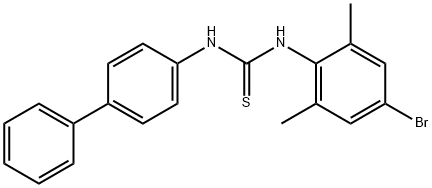 1-biphenyl-4-yl-3-(4-bromo-2,6-dimethylphenyl)thiourea Struktur