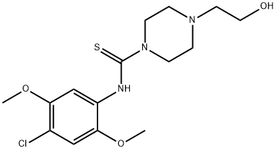 N-(4-chloro-2,5-dimethoxyphenyl)-4-(2-hydroxyethyl)piperazine-1-carbothioamide Struktur