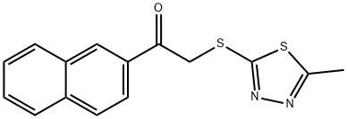 2-[(5-methyl-1,3,4-thiadiazol-2-yl)sulfanyl]-1-(naphthalen-2-yl)ethanone Struktur