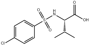 (2S)-2-(4-chlorobenzenesulfonamido)-3-methylbutanoic acid Struktur