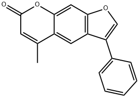 5-methyl-3-phenyl-7H-furo[3,2-g]chromen-7-one Struktur