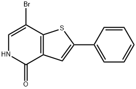 7-Bromo-2-phenylthieno[3,2-c]pyridin-4(5H)-one Struktur