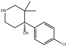 (S)-4-(4-chlorophenyl)-3,3-dimethylpiperidin-4-ol Struktur