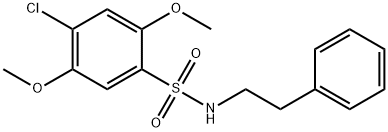 4-chloro-2,5-dimethoxy-N-(2-phenylethyl)benzenesulfonamide Struktur