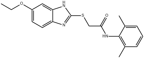 N-(2,6-dimethylphenyl)-2-[(5-ethoxy-1H-benzimidazol-2-yl)sulfanyl]acetamide Struktur