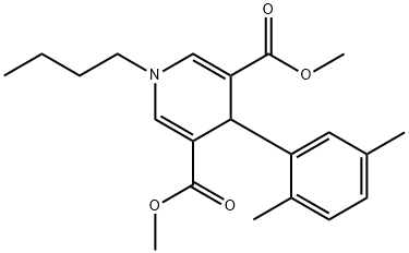 dimethyl 1-butyl-4-(2,5-dimethylphenyl)-1,4-dihydropyridine-3,5-dicarboxylate Struktur