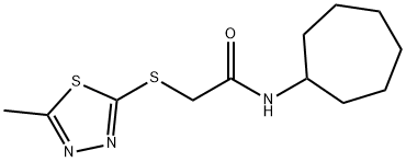 N-cycloheptyl-2-[(5-methyl-1,3,4-thiadiazol-2-yl)sulfanyl]acetamide Struktur