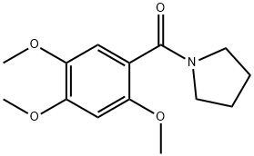 pyrrolidin-1-yl(2,4,5-trimethoxyphenyl)methanone Struktur