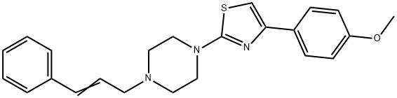 1-[4-(4-methoxyphenyl)-1,3-thiazol-2-yl]-4-[(2E)-3-phenylprop-2-en-1-yl]piperazine Struktur