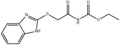 ethyl [(1H-benzimidazol-2-ylsulfanyl)acetyl]carbamate Struktur