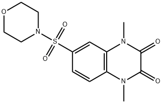 1,4-dimethyl-6-(morpholin-4-ylsulfonyl)-1,4-dihydroquinoxaline-2,3-dione Struktur