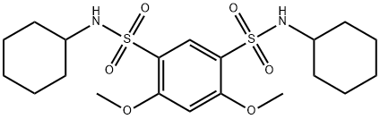 N,N'-dicyclohexyl-4,6-dimethoxybenzene-1,3-disulfonamide Struktur