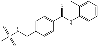 N-(2-methylphenyl)-4-{[(methylsulfonyl)amino]methyl}benzamide Struktur