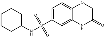 N-cyclohexyl-3-oxo-3,4-dihydro-2H-1,4-benzoxazine-6-sulfonamide Struktur