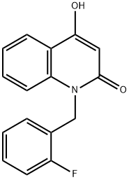 1-(2-fluorobenzyl)-4-hydroxyquinolin-2(1H)-one Struktur