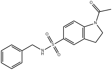 1-acetyl-N-benzyl-2,3-dihydro-1H-indole-5-sulfonamide Struktur