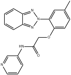 2-[2-(2H-benzotriazol-2-yl)-4-methylphenoxy]-N-(pyridin-3-yl)acetamide Struktur